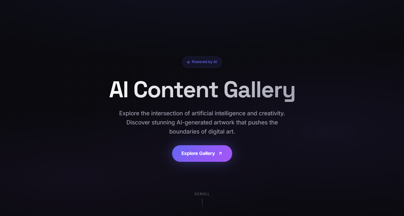 AI Content Gallery Screenshot