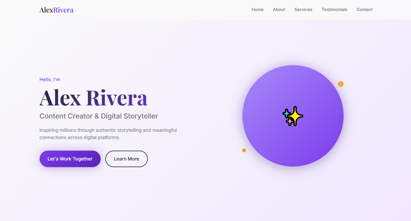 Personal Brand Website Screenshot
