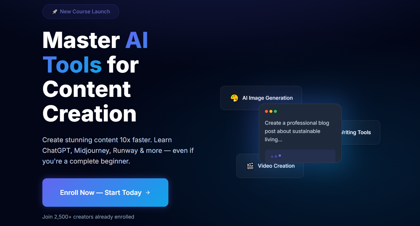 High Conversion Landing Page Screenshot